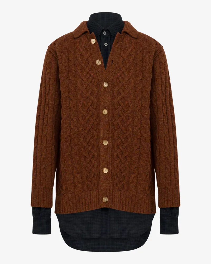 Moschino Strickjacke aus Shetlandwolle - Braun Braun