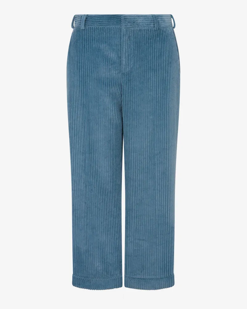 Moschino Cordsamt-Crop-Hose - Blau Blau