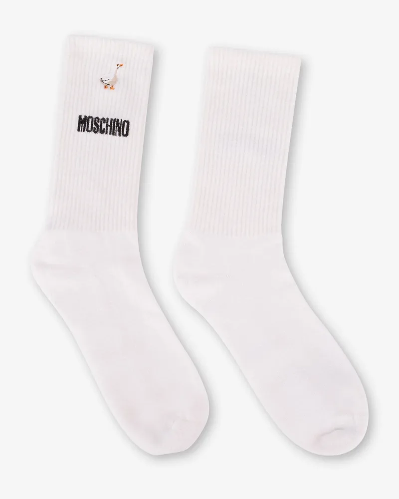 Moschino Frotteesocken Goose - Weiß Weiß