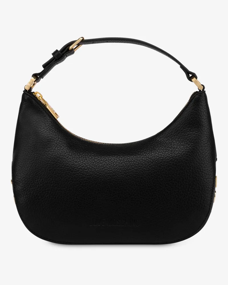 Moschino Hobo-Bag Giant Logo - Schwarz Schwarz