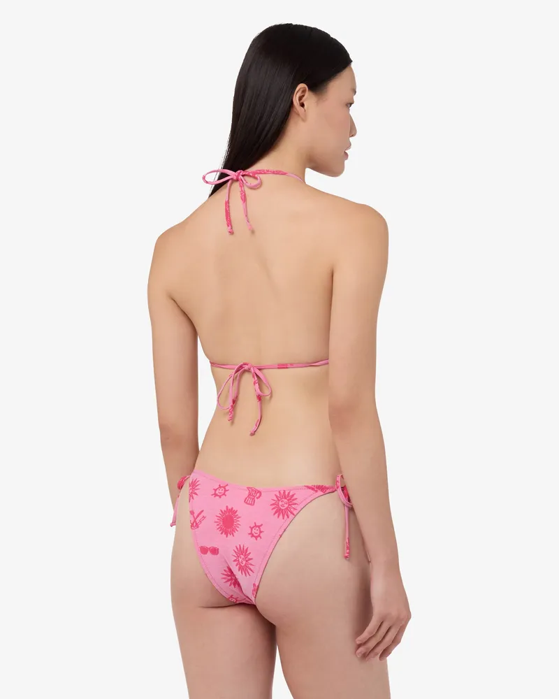 Moschino Triangel-Bikini-Oberteil aus Frottee - Pink Pink