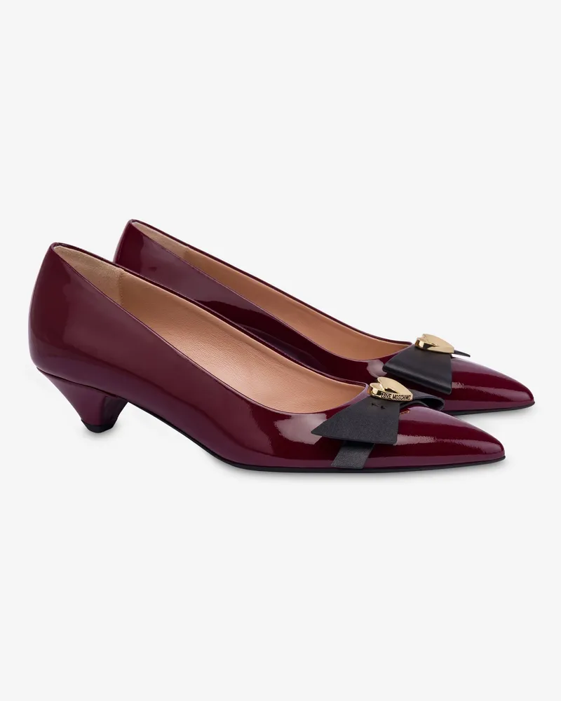 Moschino Pumps aus Lackleder - Violett Violett
