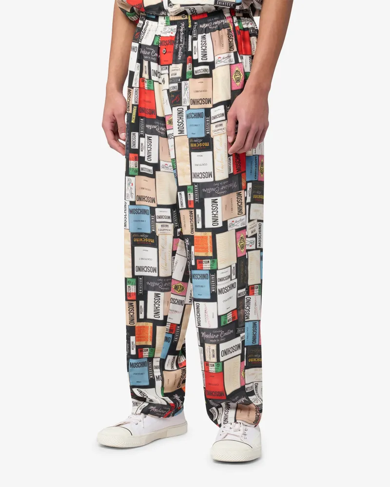 Moschino Bedruckte Seidenhose - Bunt Bunt