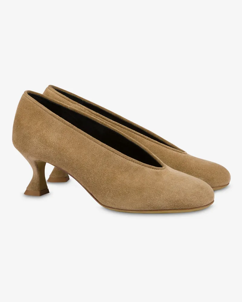 Moschino Pumps aus Wildleder Ente - Beige Beige