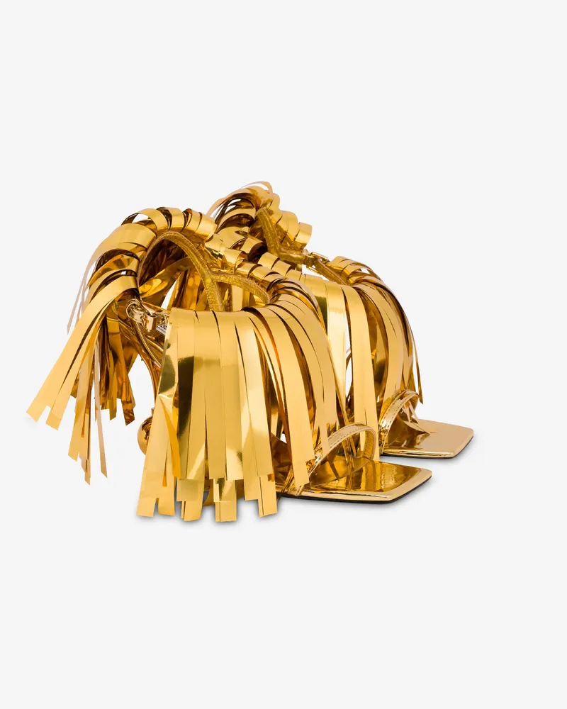 Moschino Sandalen mit Spiegeleffekt - Gold Gold