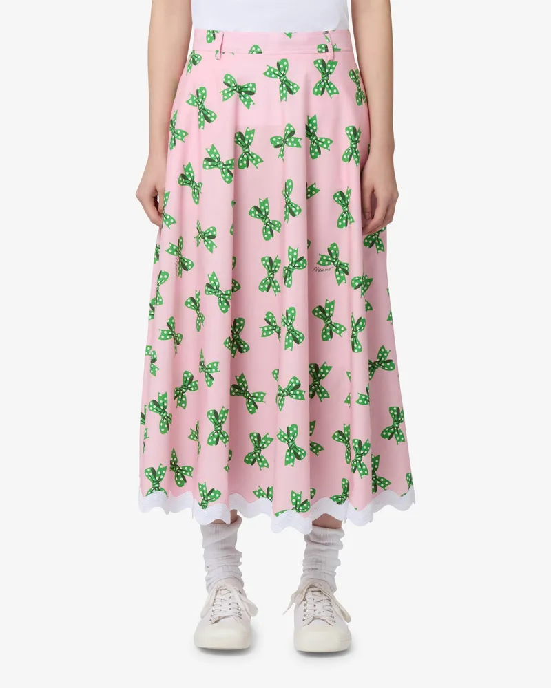 Moschino Rock aus bedrucktem Baumwollpopeline - Pink Pink