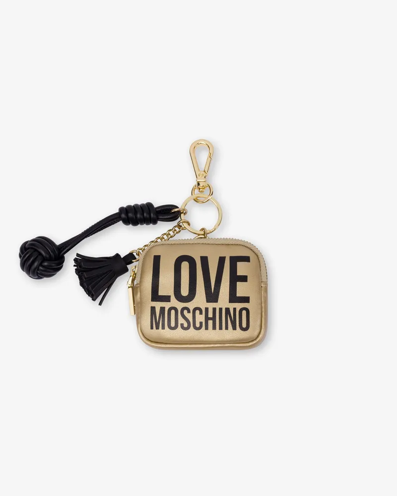 Moschino Schlüsselanhänger mit Mikro-Clutch - Gold Gold