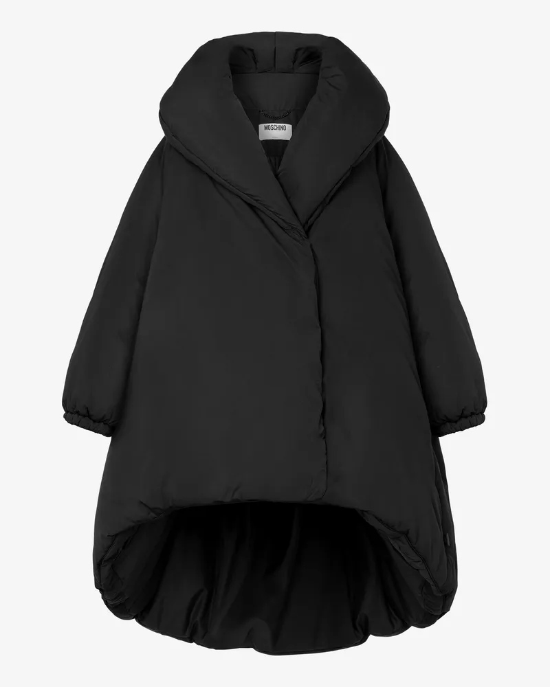Moschino Daunenjacke in Übergröße aus technischem Gewebe - Schwarz Schwarz
