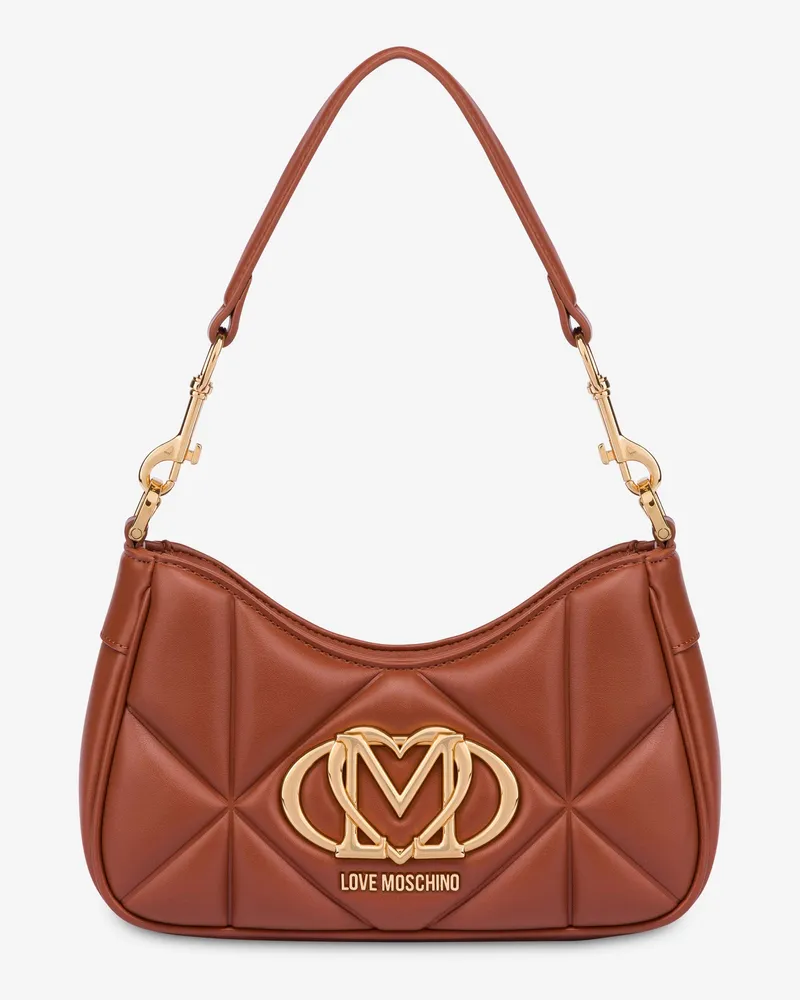 Moschino Gesteppte Umhängetasche - Braun Braun