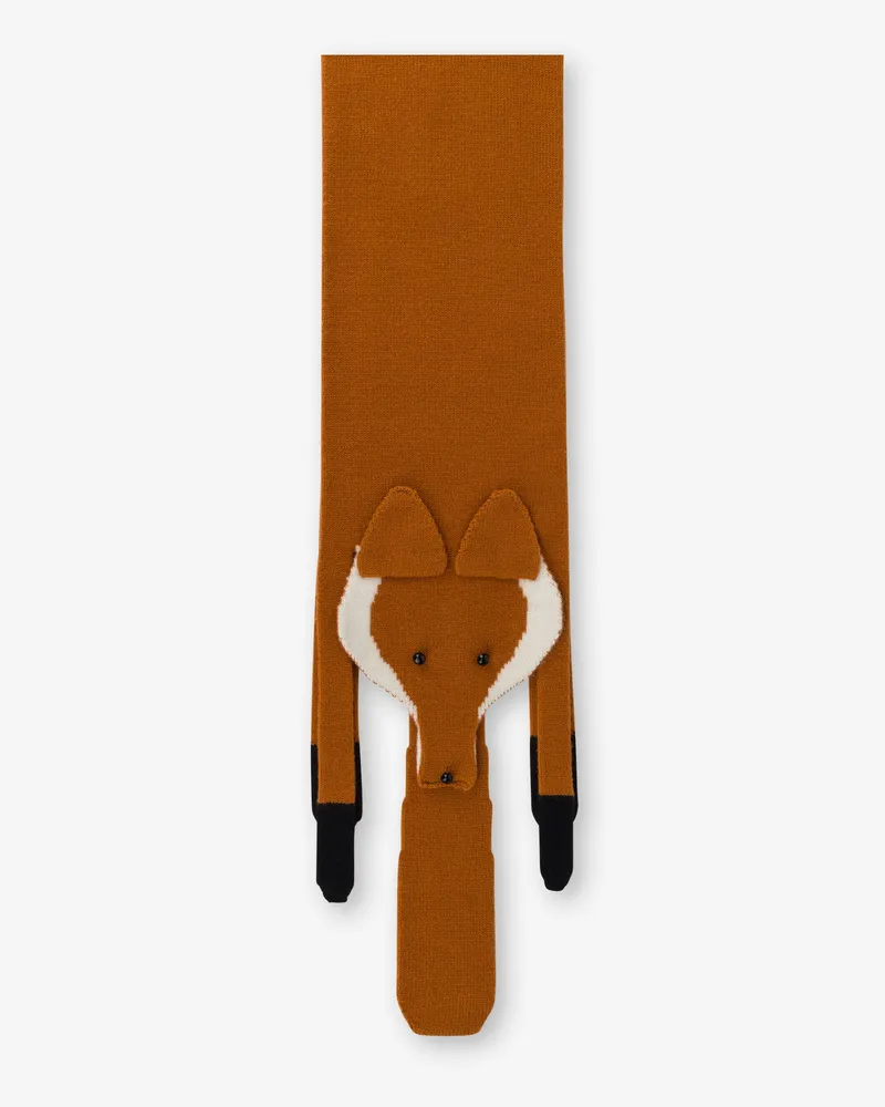 Moschino Fuchs-Schal aus Wolle - Braun Braun
