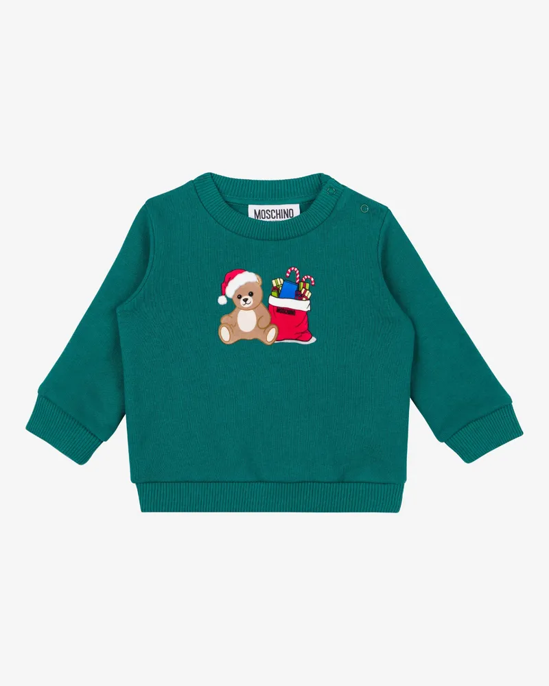Moschino Moschino Teddy Bear Baumwoll-Sweatshirt - Grün Grün