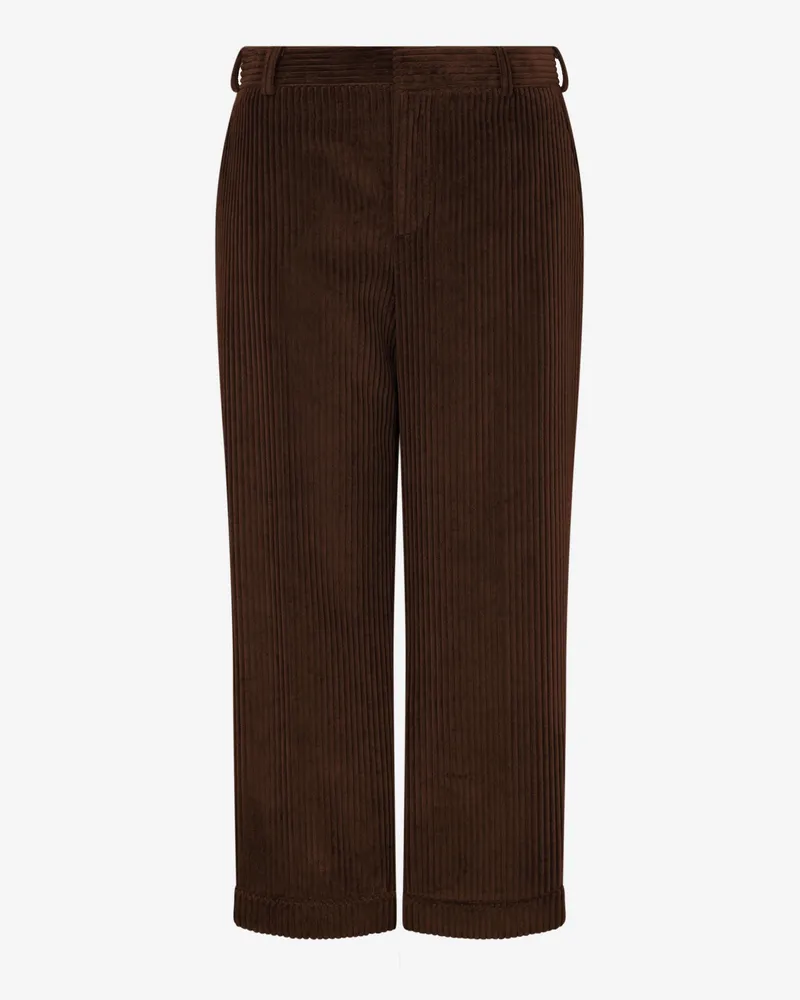 Moschino Cordsamt-Crop-Hose - Braun Braun