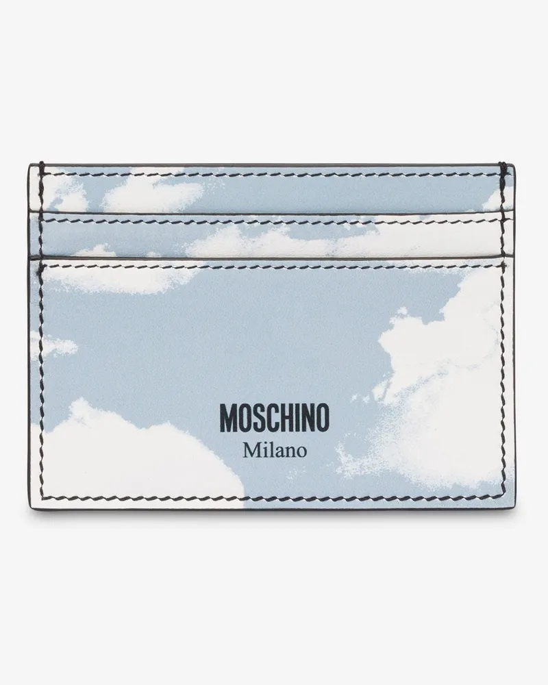 Moschino Kartenhalter Archive Clouds - Blau Blau