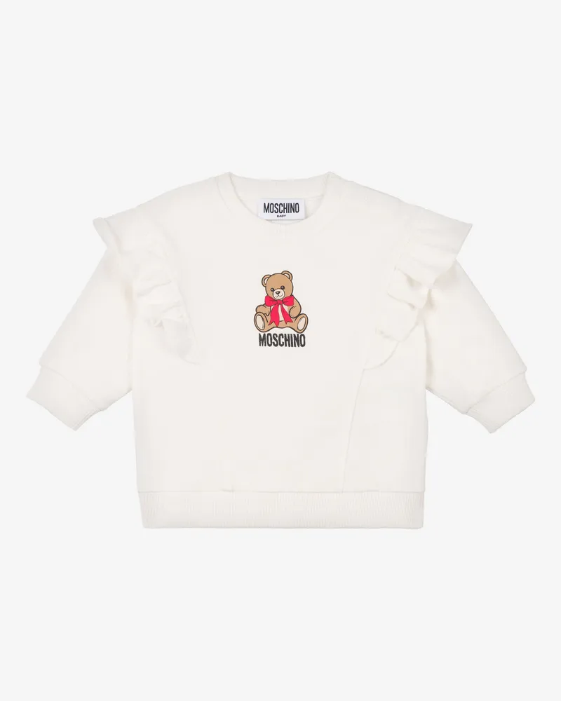 Moschino Moschino Teddy Bear Baumwoll-Sweatshirt - Weiß Weiß