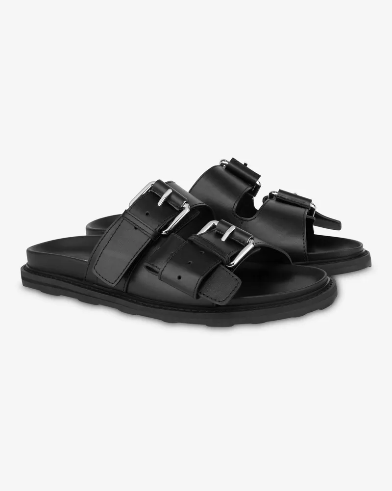 Moschino Sandalen aus Kalbsleder - Schwarz Schwarz