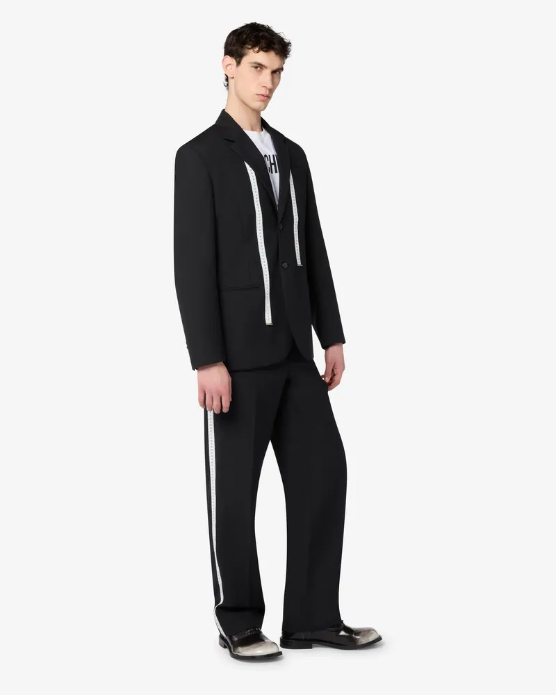 Moschino Jacke aus bedrucktem Wollstoff - Schwarz Schwarz