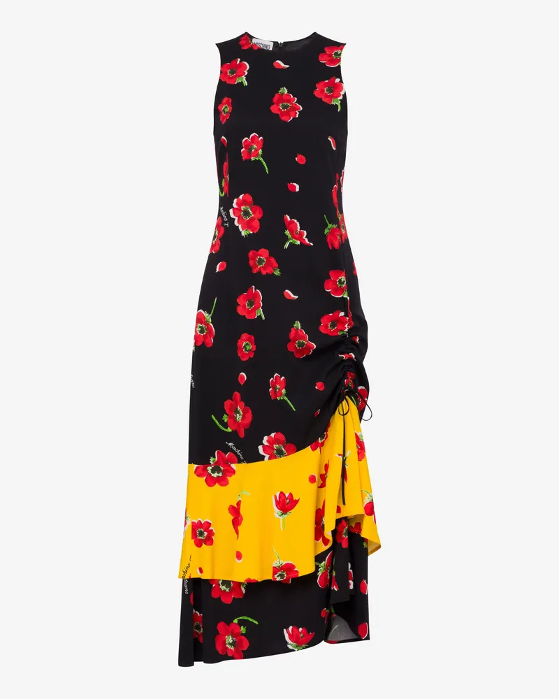 Moschino Bedrucktes Midikleid - Schwarz Schwarz