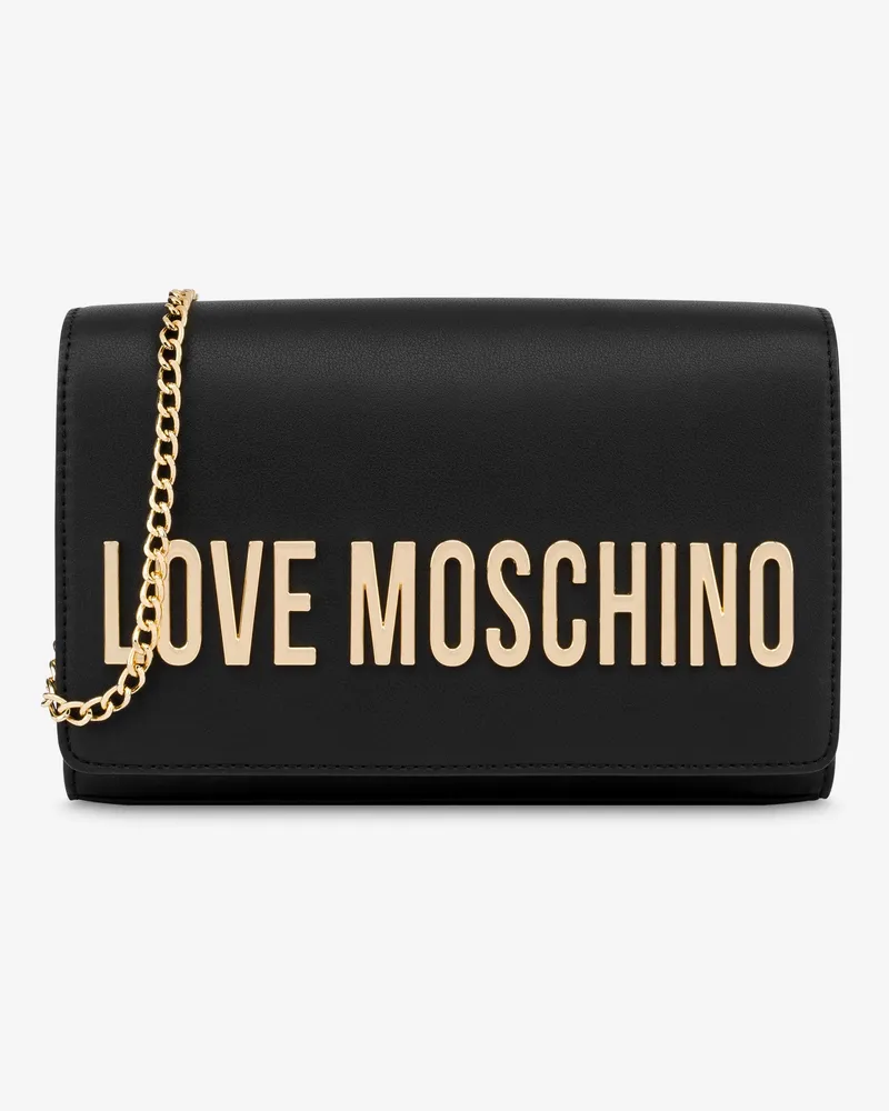 Moschino Smart Daily Bag Maxi Lettering - Schwarz Schwarz