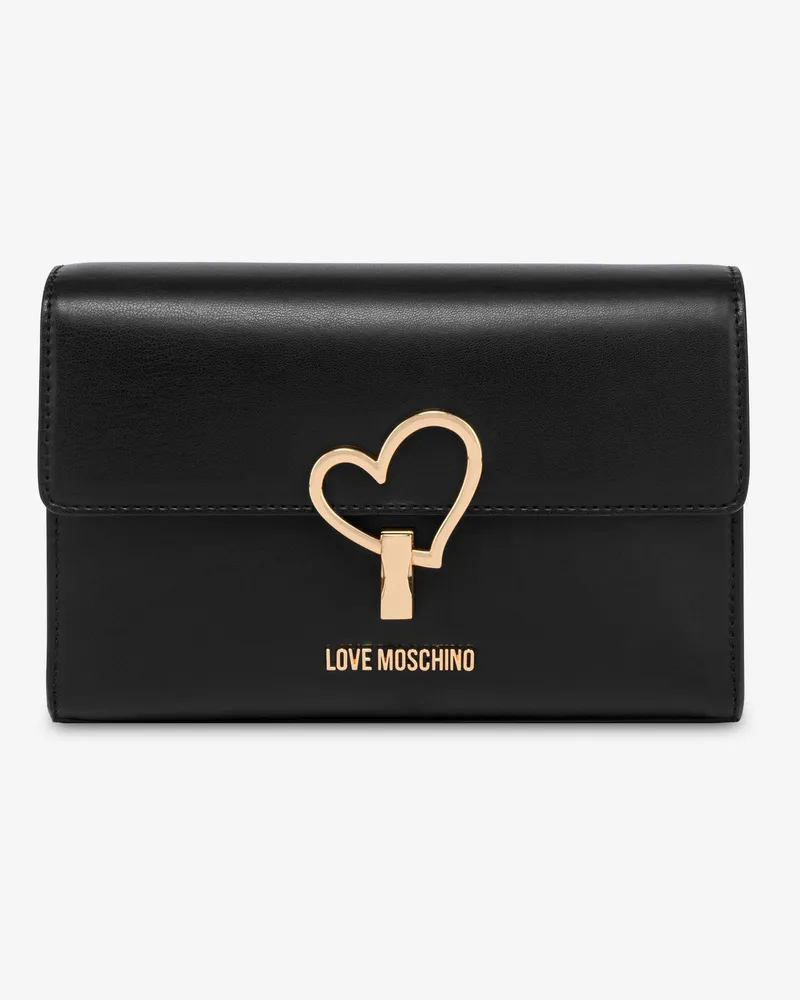 Moschino Umhängetasche aus weichem Stoff - Schwarz Schwarz