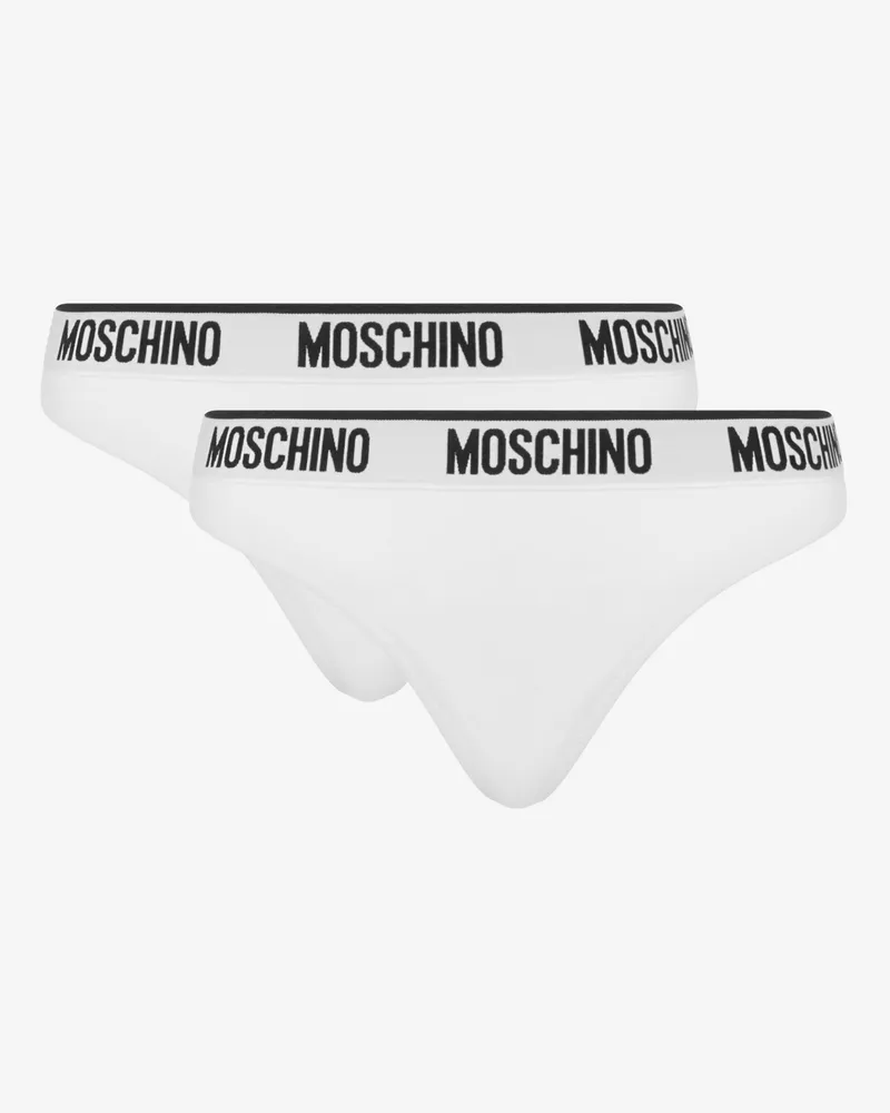 Moschino Slip Elastic Logo Band - Weiß Weiß