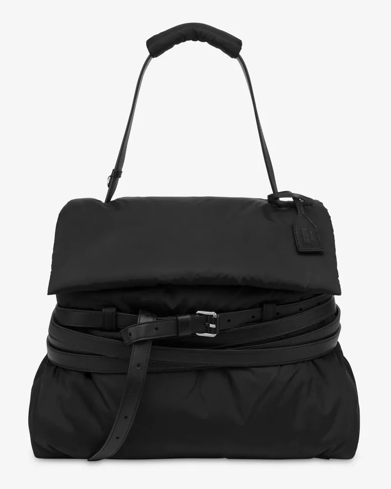 Moschino Moschino Tie Me mittlere Handtasche - Schwarz Schwarz