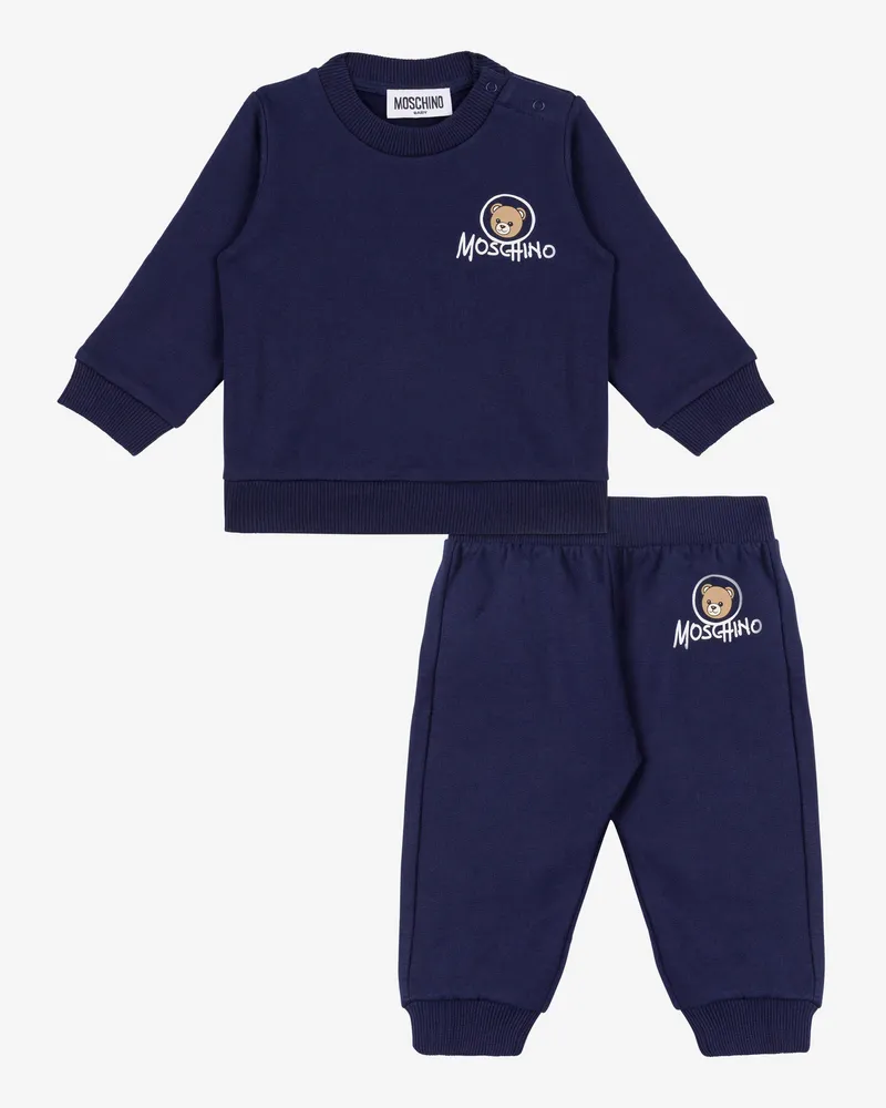 Moschino Sweatshirt-Anzug mit Teddy-Logo - Blau Blau