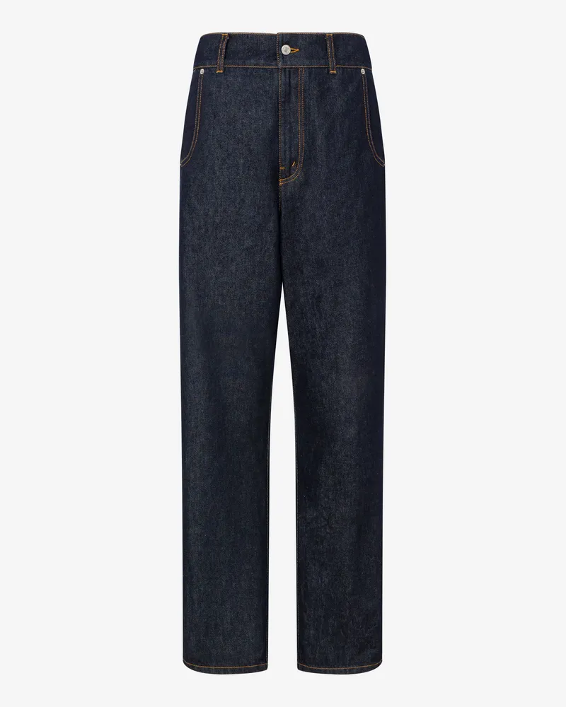 Moschino Blaue Denimhose Laurel Crown Patch - Blau Blau