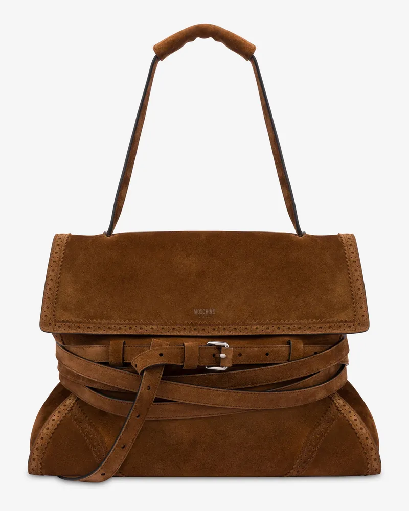 Moschino Mittlere Umhängetasche Moschino Tie Me - Braun Braun