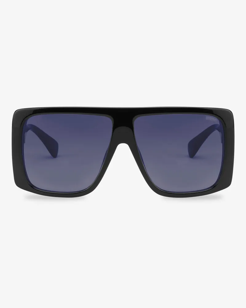 Moschino Sonnenbrille mit Logo-Schriftzug - Schwarz Schwarz
