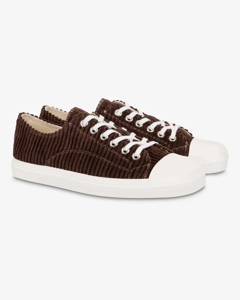 Moschino Kord-Turnschuhe - Braun Braun