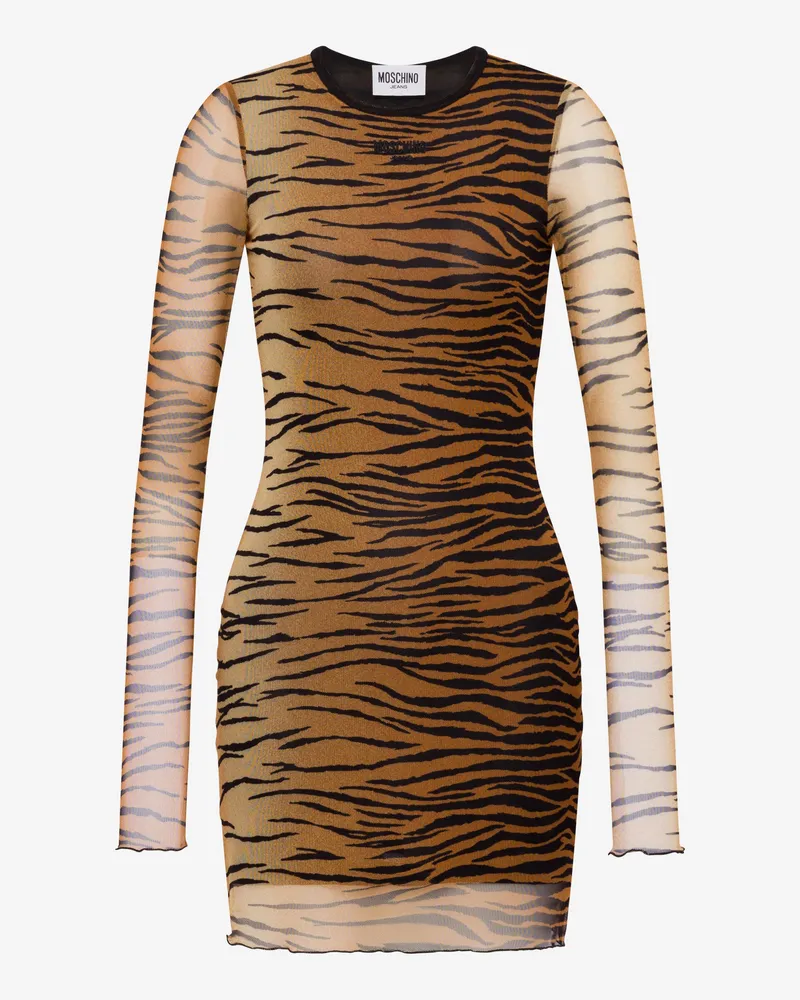 Moschino Bedrucktes Tüllkleid - Braun Braun