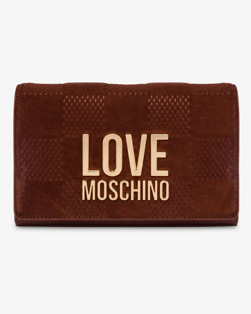 Moschino Umhängetasche aus weichem Stoff - Rot Rot