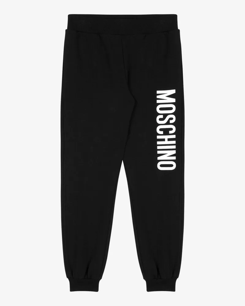 Moschino Jogginghose aus Sweat-Material Logo Print - Schwarz Schwarz