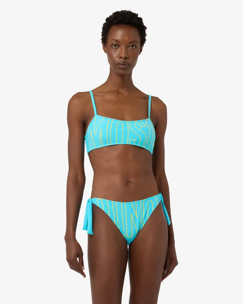 Moschino Badehose aus Lycra mit Schnüren - Blau Blau