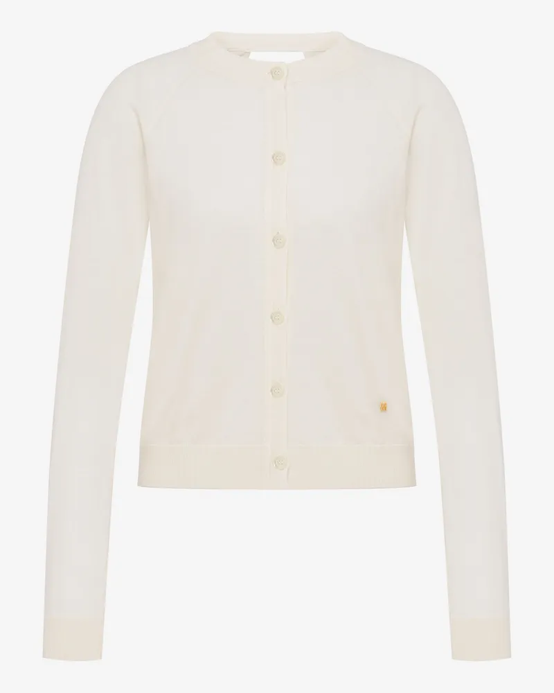 Moschino Woll-Pullover Golden M mit Cut-Out - Weiß Weiß