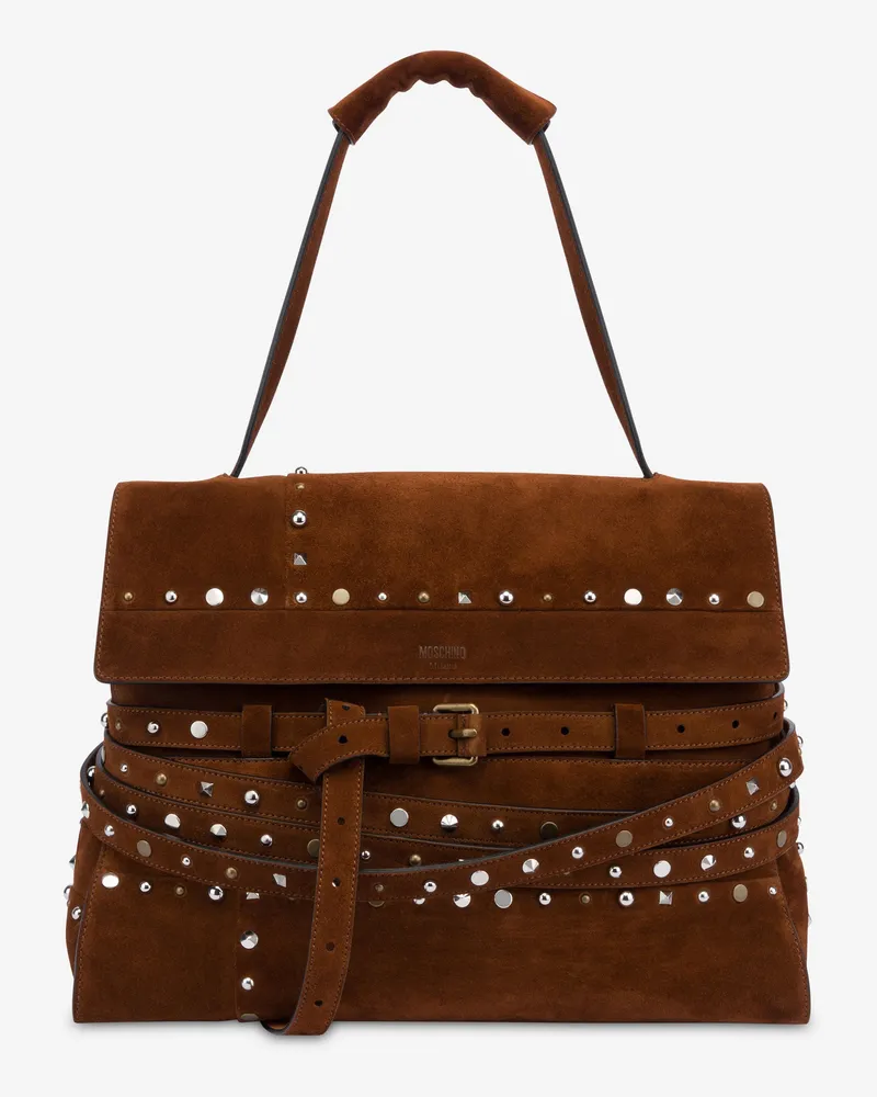 Moschino Moschino Tie Me Medium Umhängetasche - Braun Braun