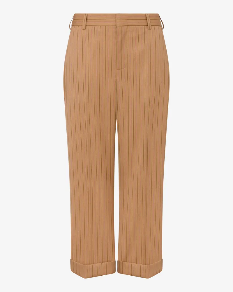 Moschino Crop-Hose aus Wolle - Beige Beige
