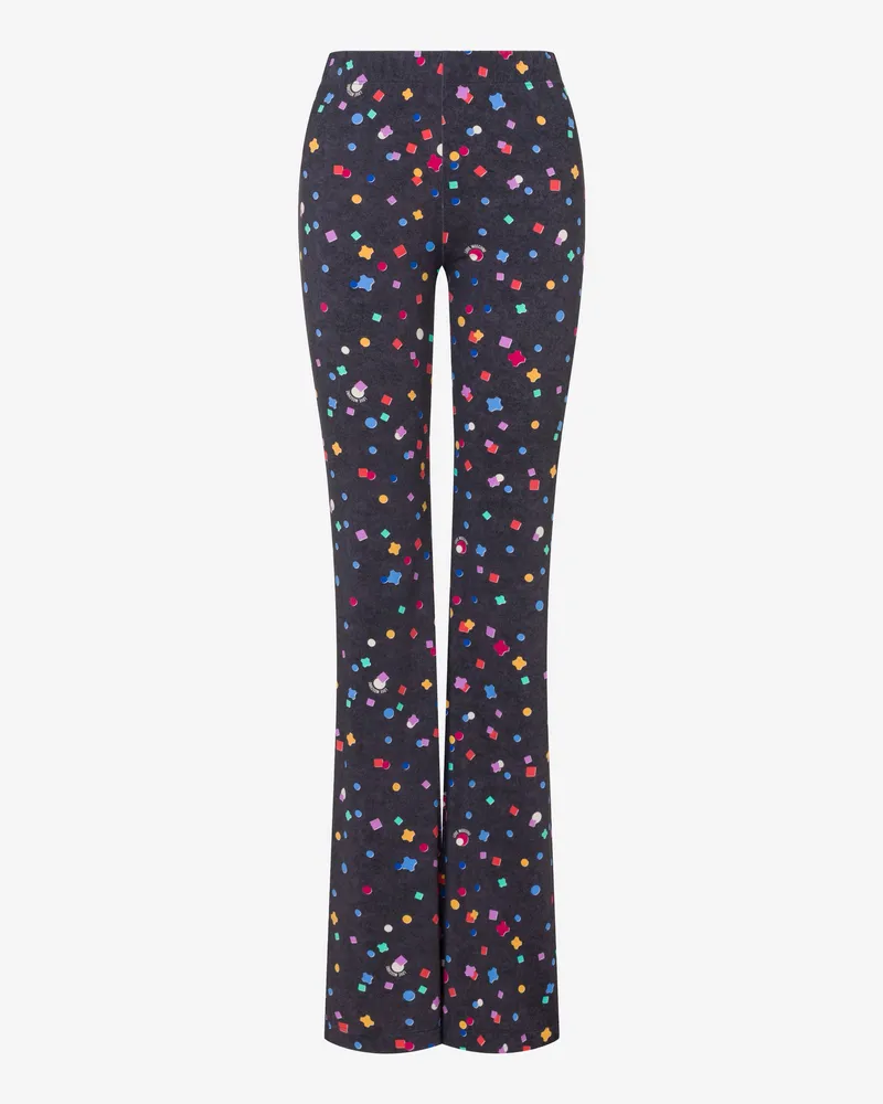 Moschino Hose aus bedrucktem Funktionsjersey - Schwarz Schwarz