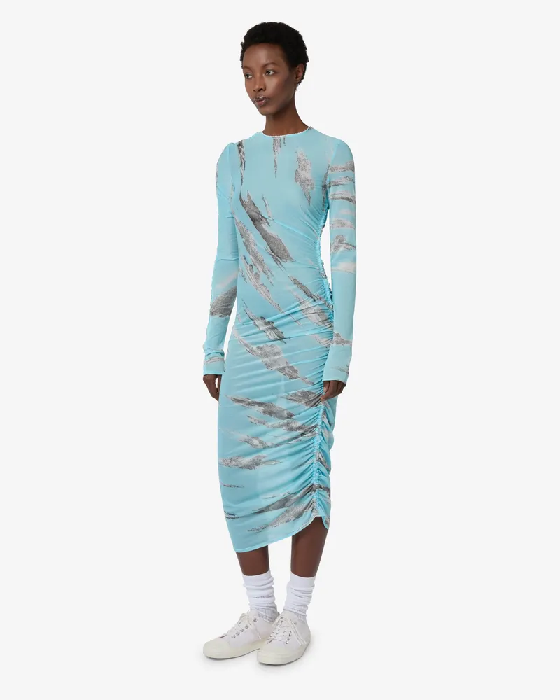 Moschino Tüllkleid „Archive Clouds“ - Blau Blau