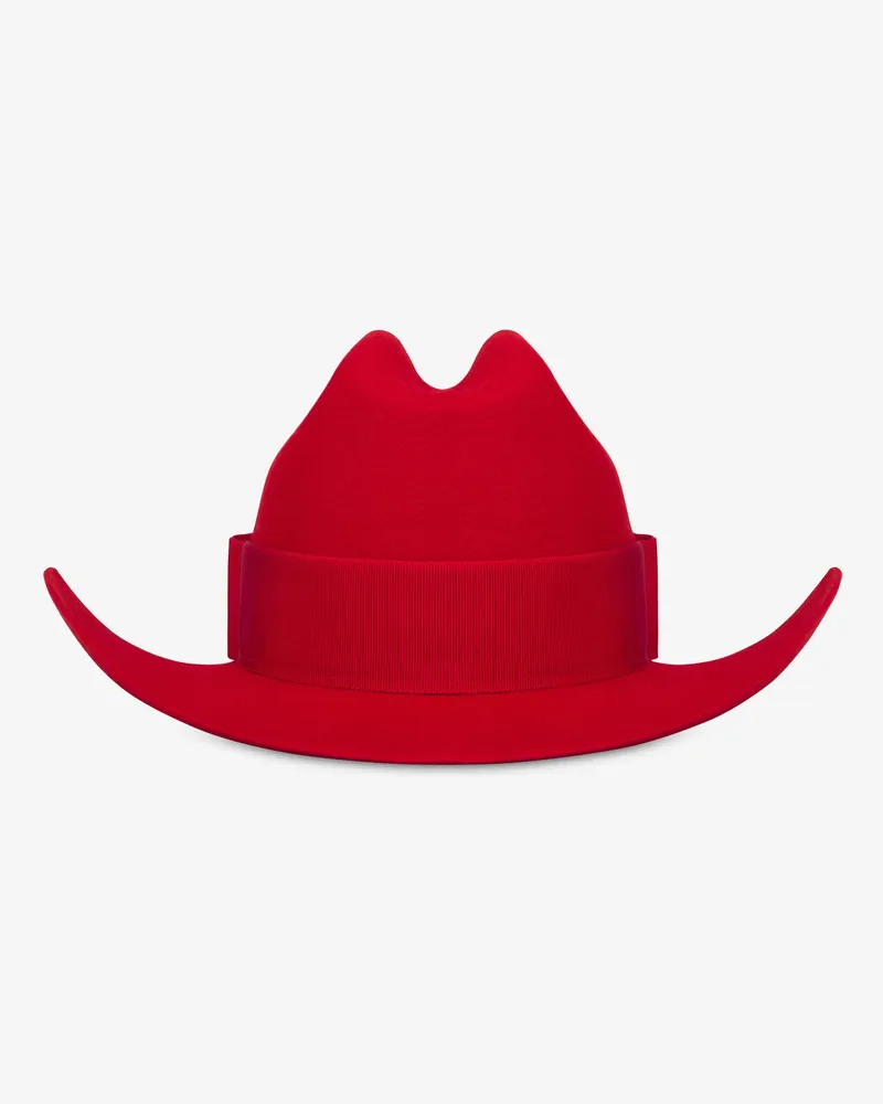 Moschino Hut aus Wollfilz - Rot Rot