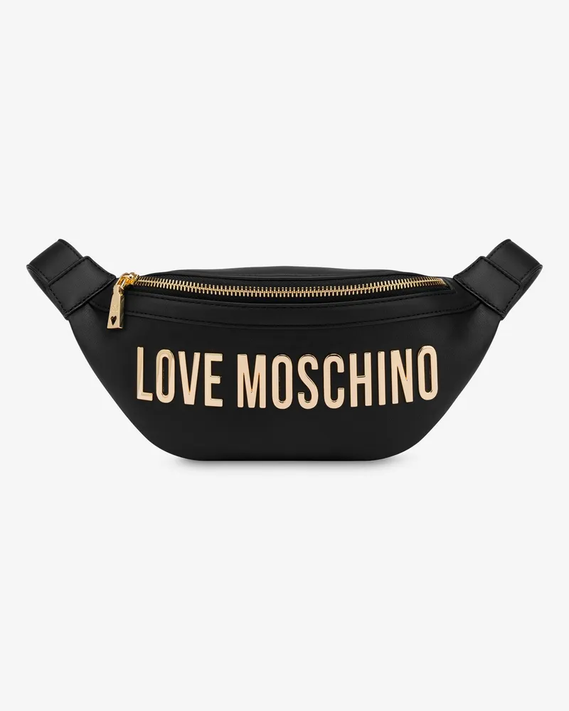 Moschino Eco-friendly Gürteltasche mit Logo - Schwarz Schwarz