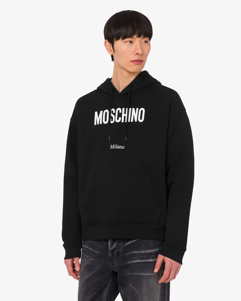 Moschino Bedrucktes Sweatshirt aus Bio-Baumwolle - Schwarz Schwarz