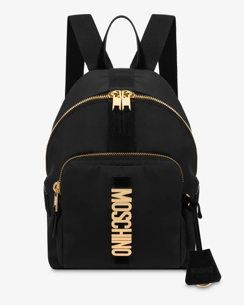Moschino Cordura-Nylon-Rucksack Medium - Schwarz Schwarz