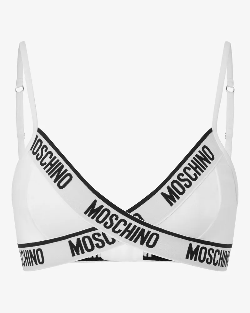 Moschino BH Elastic Logo Band - Weiß Weiß