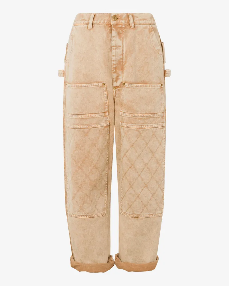 Moschino Garment-dyed drill trousers - Beige Beige