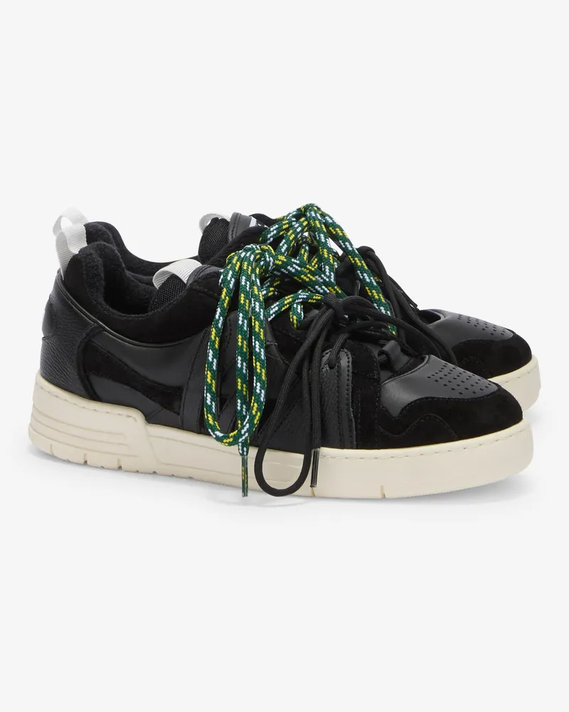 Moschino Sneaker aus Kalbsleder und Wildleder - Schwarz Schwarz