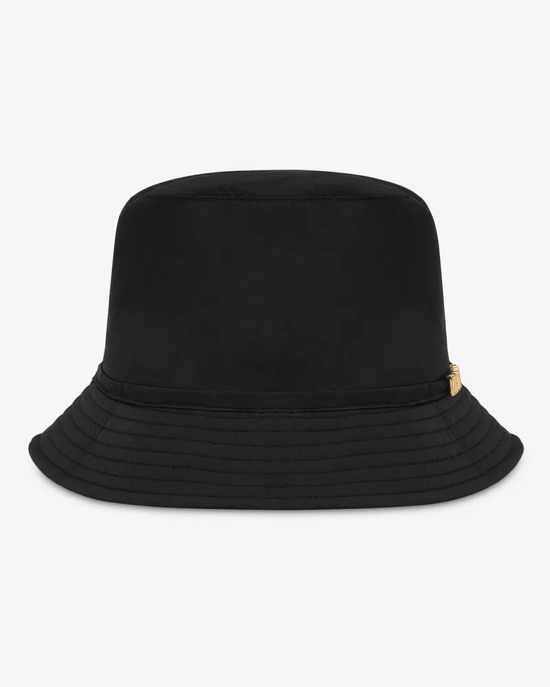 Moschino Fischerhut mit Schriftzug-Logo - Schwarz Schwarz