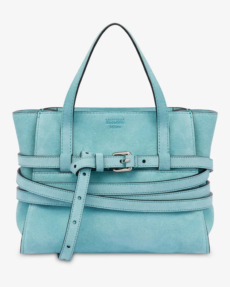 Moschino Kleine Handtasche Moschino Tie Me - Blau Blau