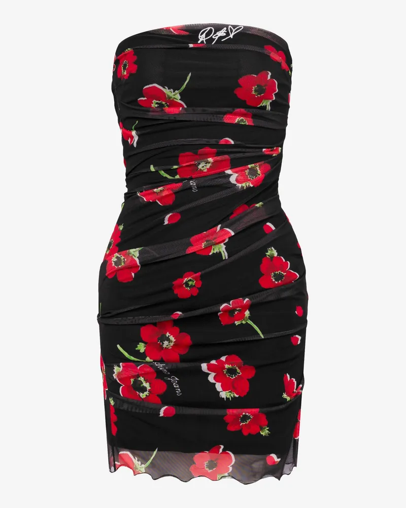 Moschino Bedrucktes Tüllkleid - Schwarz Schwarz