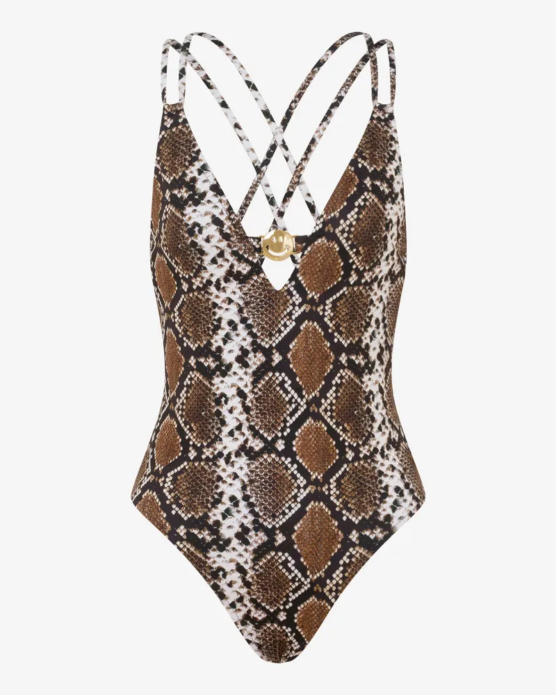 Moschino Bedruckter Lycra-Badeanzug - Schwarz Schwarz